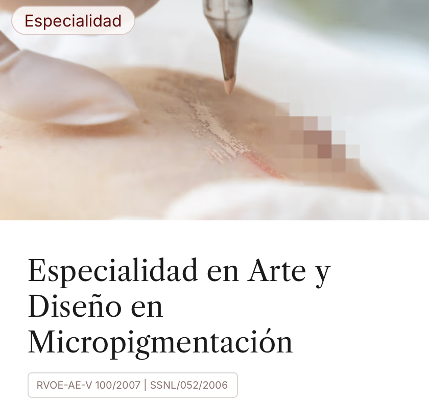 La especialidad está diseñada para dar al micropigmentador avanzado las herramientas necesarias para diagnosticar, tratar, brindar tratamientos de reconstrucción paramedica a través de técnicas de micropigmentación.